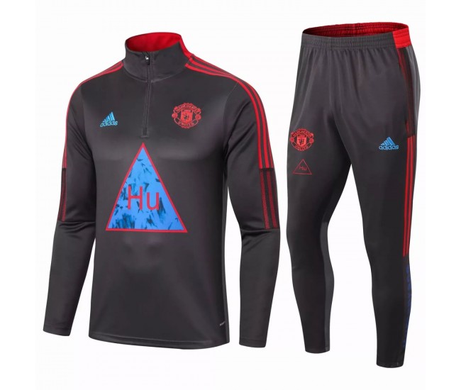 Manchester United Training Football Tracksuit Human Race Grey 2021